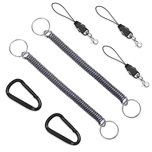 【W Wisteriawellさま専用】オーラコイル　携帯麻袋付 Amazon | [UMIMO] コイルストラップ ワイヤー入り 最大伸長100cm